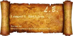Lempert Bettina névjegykártya